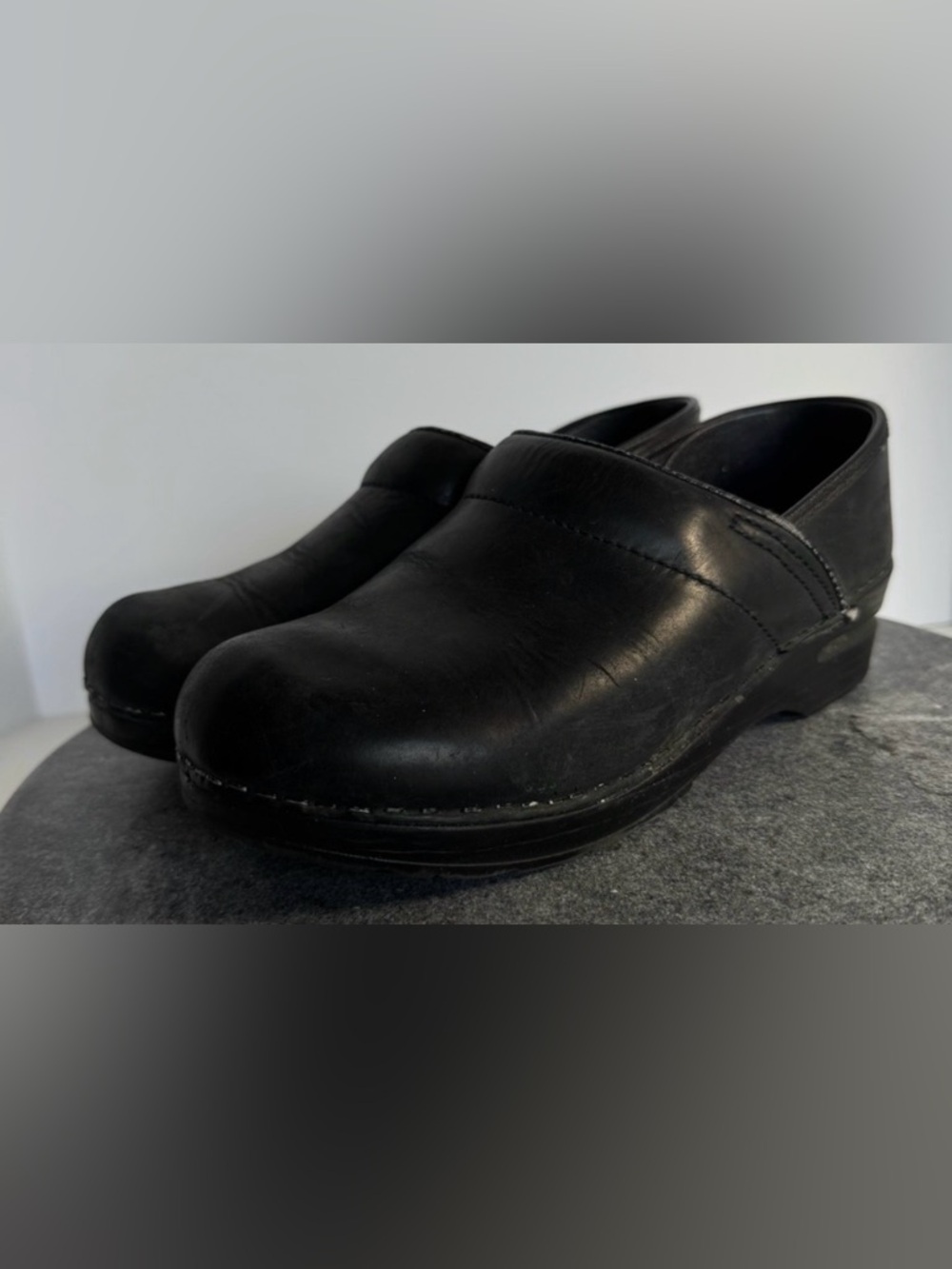 Dansko solid Black Professional Clogs Shoes 38